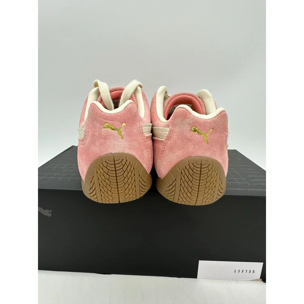 Puma Speedcat Women's Size 6 Pink White Suede Athletic Shoes 405407 04